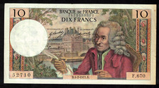 France 10 Francs VOLTAIRE 1971 billet papier monnaie