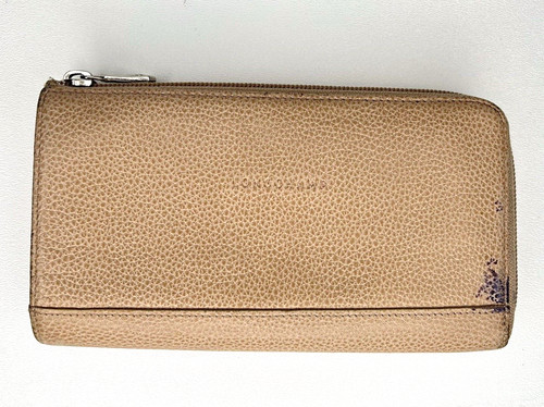 Longchamp beige leather zip - #longchamp,