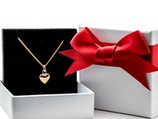 collier petit coeur bombé