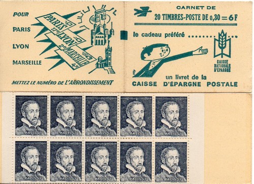 Carnet timbres palissy - carnet, de