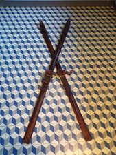 ANCIEN-SKI BOIS-VINTAGE-DéCO-CHALET-MONTAGNE-198cm