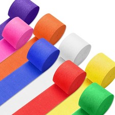 8 Rolls Rainbow Crepe Paper