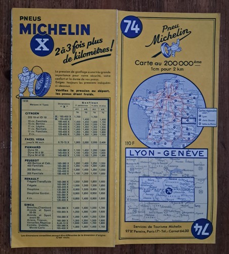 Old map carte michelin n - old,