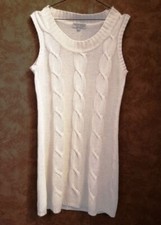 Robe pull blanc écru
