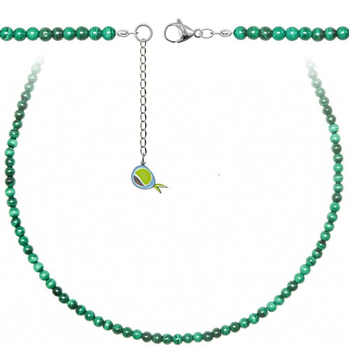 Collier malachite perles - collier,