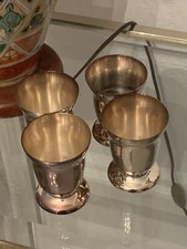 Lot De 4 Timbales En Métal Argenté