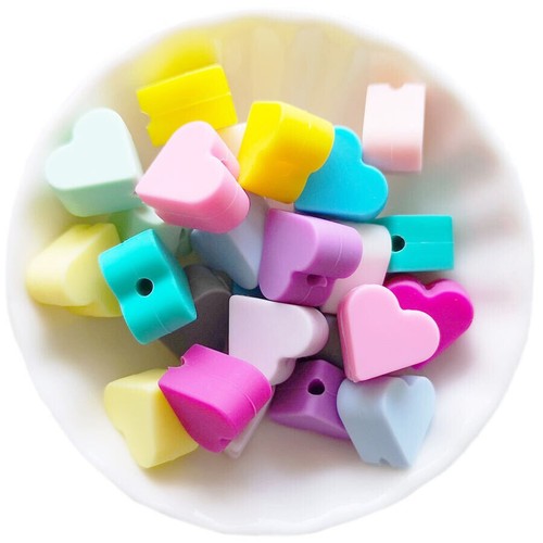 Perle silicone petit - petit, coeur