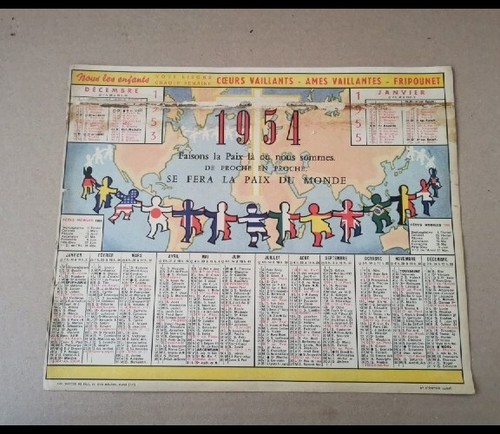 Calendrier cœurs vaillants - calendrier,