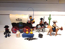 PLAYMOBIL WESTERN DILIGENCE / CHARIOT COWBOY INDIENS ARMES
