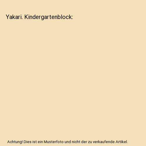 Yakari kindergartenblock - yakari.,