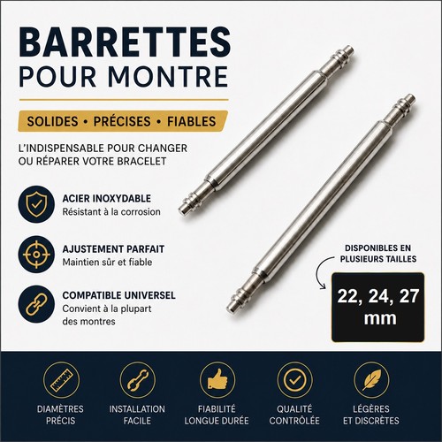 Barrettes ressort pompe - 2,