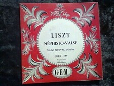 Liszt: Méphisto-Valse  Michel Queval  pianiste/ 45t GEM  EGEX 4559