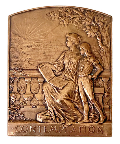 Plaque médaille bronze - plaque,,