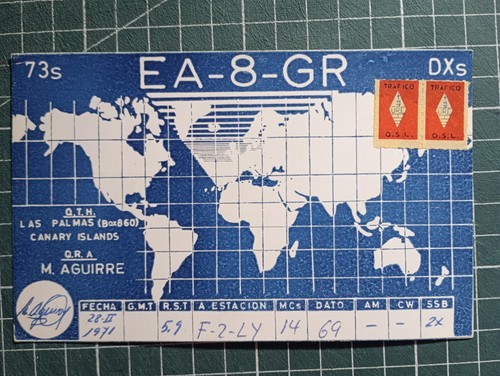 Br0067 carte radio amateur qsl - radio,
