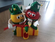 Jouet M&M's M&Ms publicitaire Mars Lutin Elfes Noël distributeur bonbons vintage