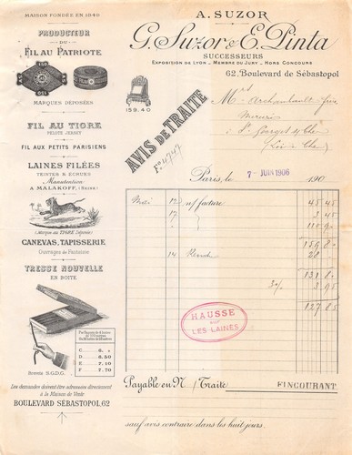 1906 producteur fil au - producteur, du