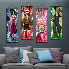 One piece toile imprimée cadre déroulant japonais déco murale manga luffy zoro