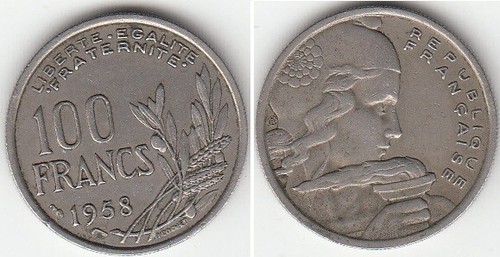 France monnaie 100 francs - monnaie,