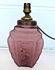ANCIEN  PIED DE LAMPE   ART DECO    BEL ETAT   ROSE POUDREE