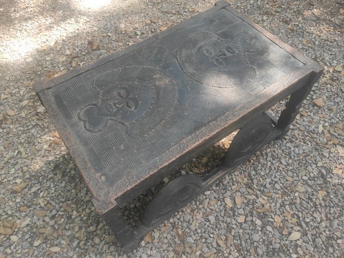Table basse bois sculptee - table,