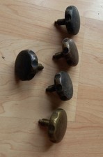 lot 5 de anciennes poignées rondes laiton