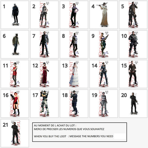 Figurines resident evil - evil, cm