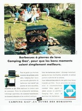 Publicité Advertising  0817  1993  barbecue à pierre de lave Camping Gaz