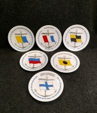 Lot 6 Assiettes " Code De La Mer " Porcelaines Champs Elysées Paris