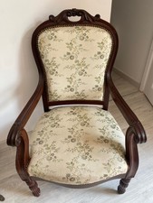 FAUTEUIL DE BUREAU ancien  , epoque restauration ,  fond bon état , acajou , 