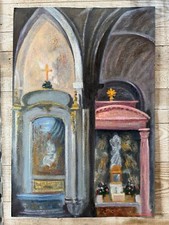 FOND ATELIER BERTRAND MOGNIAT-DUCLOS (1903-1987)- INTÉRIEUR D’EGLISE