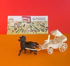 BONUX LESSIVE - JOUET ANCIEN FIGURINE PUBLICITAIRE - CALECHE 2 CHEVAUX - 1960/70