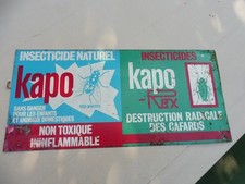 PLAQUE TOLE PEINTE INSECTICIDE KAPO (pas plaque émaillée)