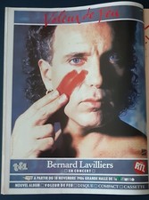 Publicité advert concert album advertising BERNARD LAVILLIERS 1986 PARIS
