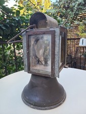 Ancienne lanterne de quai SNCF en laiton. Paris. France. Début 20éme siècle.