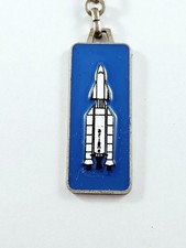 PORTE-CLES - FUSÉE ARIANE 5 - AIRBUS SAFRAN 1996 - Métal PEINT - Vintage -