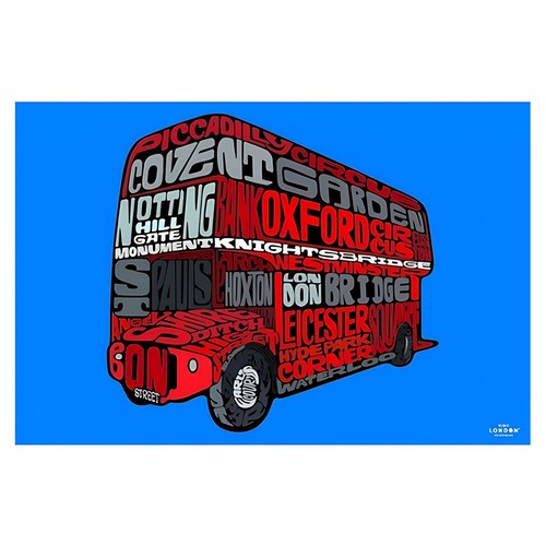 Poster bus londonien rétro - , 61