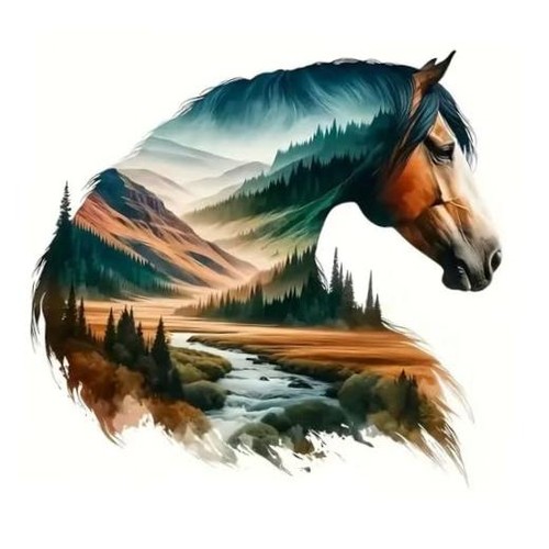 Mountain horse car - mountain, decals