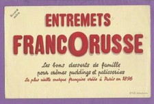 Buvard ancien : Entremets Francorusse