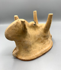 Ancien moule à agneau pascal en terre cuite – moule mouton Alsace émaillé 