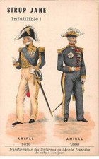 Chromos.AM13564.Sirop Jane.10x6 cm environ.Transformation uniformes armée Fra