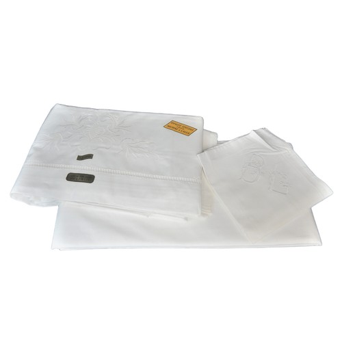 Parure draps anciens brodes - draps,