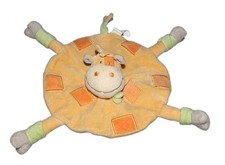 Doudou Plat rond Vache girafe orange  Kimbaloo La Halle