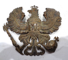 Casque à pointe, Spikelmet,pickelhaub: Plaque Officier Prussienne. WW.1.