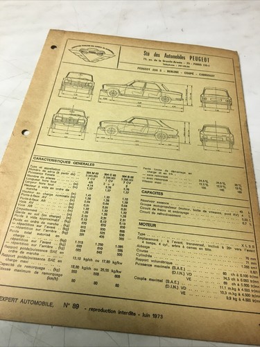 Fiche technique automobile - , 304