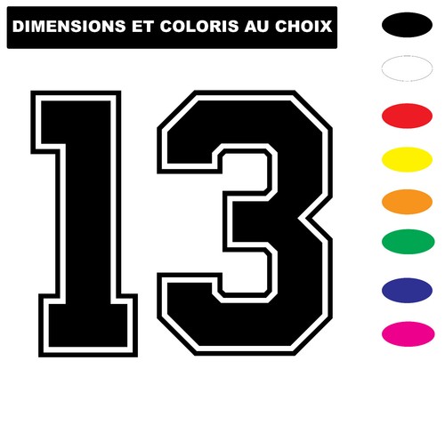 Numéro sticker personnalisé