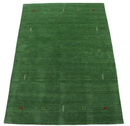 Tapis vert 100 - vert, gabbeh