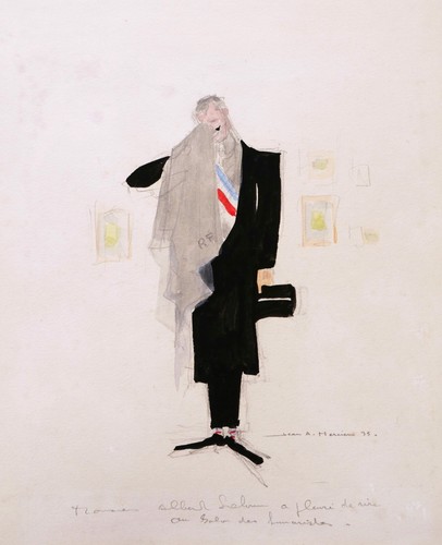 Jean adrien mercier - mercier, aquarelle