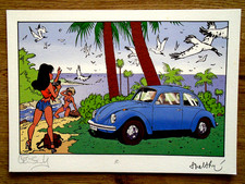 RARE WALTHERY / ERIC ? / COCCINELLE / EX LIBRIS H.C / DOUBLE SIGNATURE / NEUF