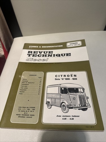 Revue technique citroen 1000 - technique, h