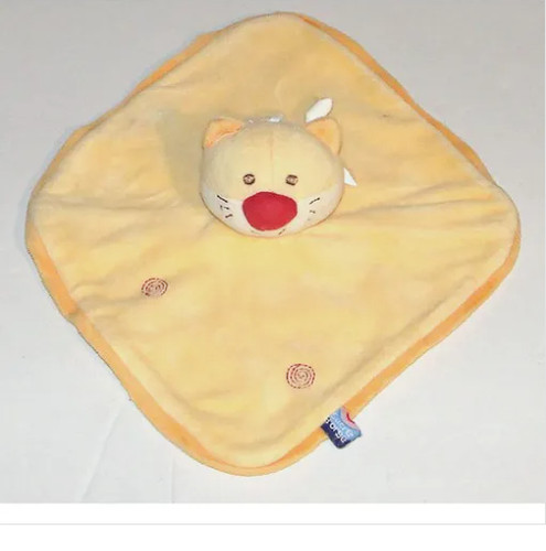 Doudou chat jaune sucre orge - chat, d'orge